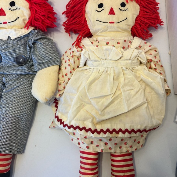 Vintage Raggedy Ann and Andy Handmade doll set  OOAK Plush Soft Toy Stuffed Dol - Picture 4 of 10